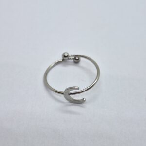 anillo luna plateado