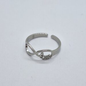 Anillo infinito love plateado