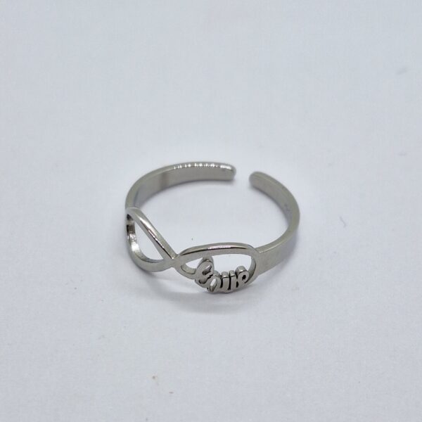 Anillo infinito love plateado